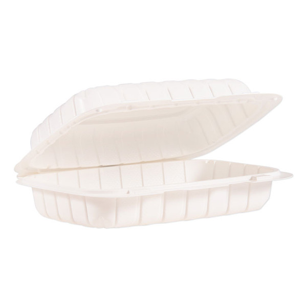 ProPlanet Hinged Lid Containers, Hoagie Container, 6.5 x 9 x 2.8, White, Plastic, 200/Carton [SKU: DCC206MFPPHT1]