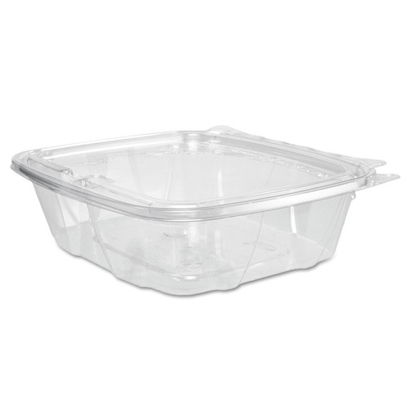 ClearPac SafeSeal Tamper-Resistant/Evident Containers, Flat Lid, 24 oz, 6.4 x 1.9 x 7.1, Clear, Plastic, 100/Bag, 2 Bags/CT [SKU: DCCCH24DEF]