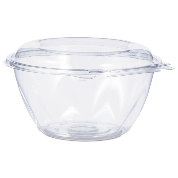 Tamper-Resistant, Tamper-Evident Bowls with Dome Lid, 32 oz, 7" Diameter x 3.4"h, Clear, Plastic, 150/Carton [SKU: DCCCTR32BD]