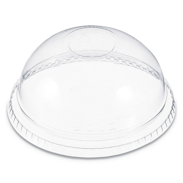 Plastic Dome Lid, No-Hole, Fits 9 oz to 22 oz Cups, Clear, 100/Sleeve, 10 Sleeves/Carton [SKU: DCCDNR662]