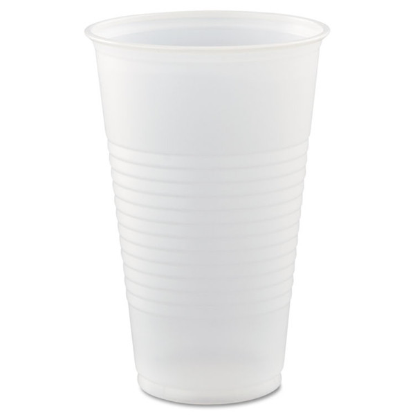 High-Impact Polystyrene Cold Cups, 16 oz, Translucent, 50 Cups/Sleeve, 20 Sleeves/Carton [SKU: DCCY16T]