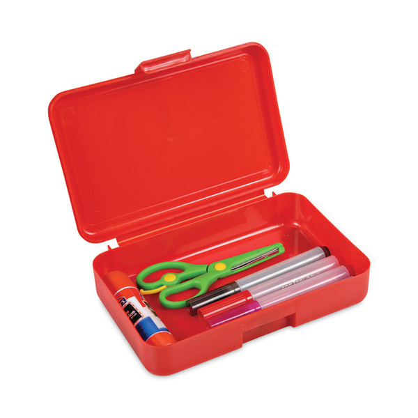 Antimicrobial Pencil Box, 7.97 x 5.43 x 2.02, Red [SKU: DEF39504RED]