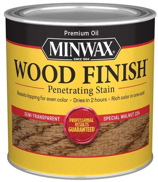 Minwax Wood Finish 222404444 Wood Stain, Special Walnut, Liquid, 0.5 pt, Can [SKU: ORG7965205]
