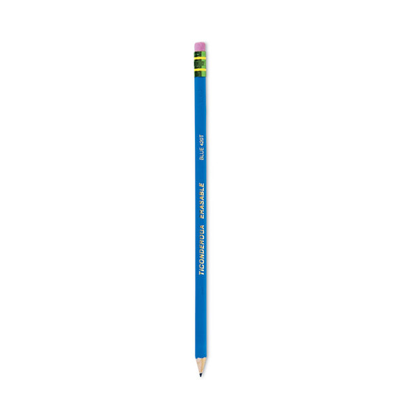 Erasable Colored Pencils, 2.6 mm, 2B (#1), Blue Lead, Blue Barrel, Dozen [SKU: DIX14209]