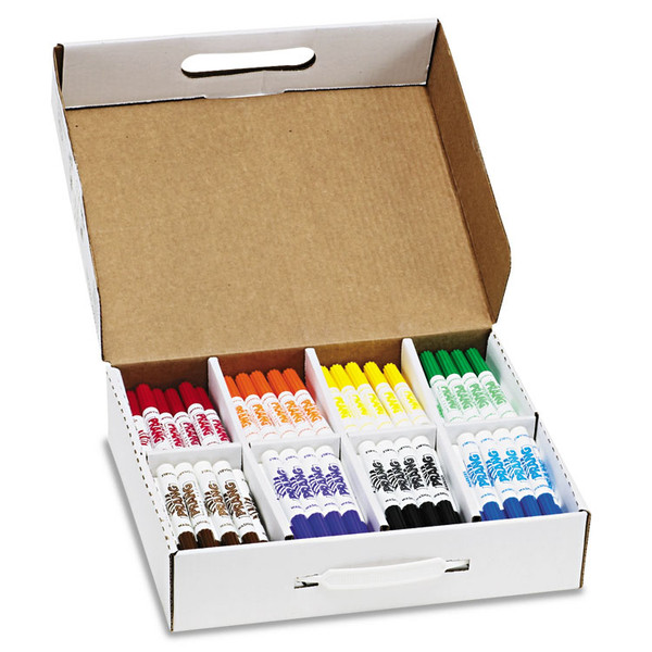 Washable Marker School Pack, Broad Bullet Tip, Assorted Colors, 200/Carton [SKU: DIX80613]