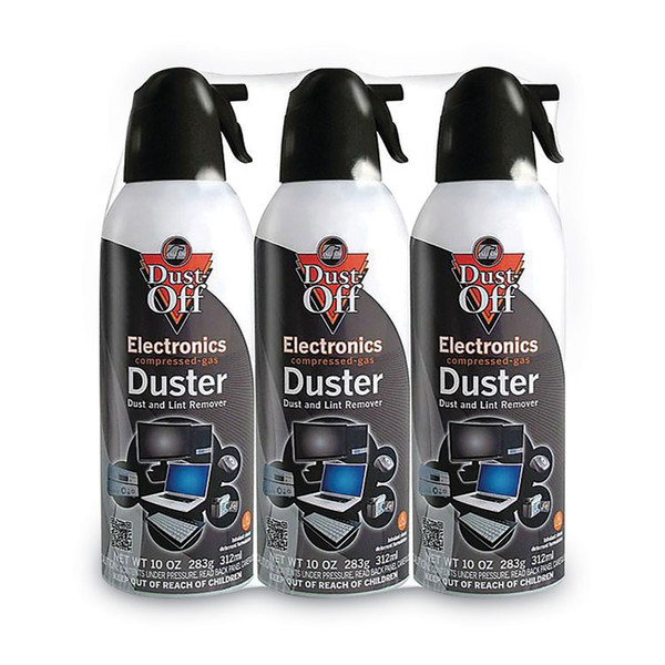 Disposable Compressed Air Duster, 10 oz Can, 3/Pack [SKU: DOFDPSXL3]