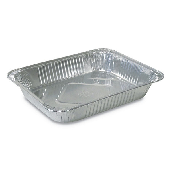 Aluminum Steam Table Pans, Half-Size Medium, 2.19" Deep, 10.38 x 12.75, 100/Carton [SKU: DPK4255100]