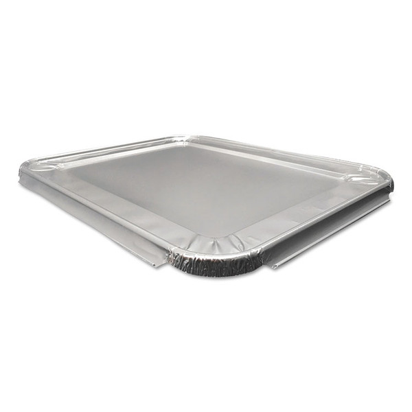 Aluminum Steam Table Lids, Fits Heavy Duty Half-Size Pan, 10.56 x 13 x 0.63, 100/Carton [SKU: DPK8200100]