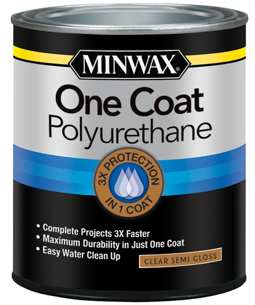 Minwax 356150000 Polyurethane, Semi-Gloss, Liquid, Clear, 1 qt [SKU: ORG7229586]
