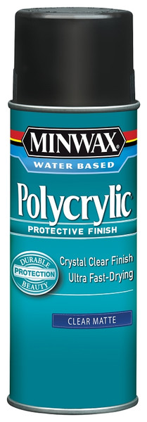 Minwax Polycrylic 366660000 Protective Finish, Matte, Liquid, 11.5 oz, Aerosol Can [SKU: ORG7406481]