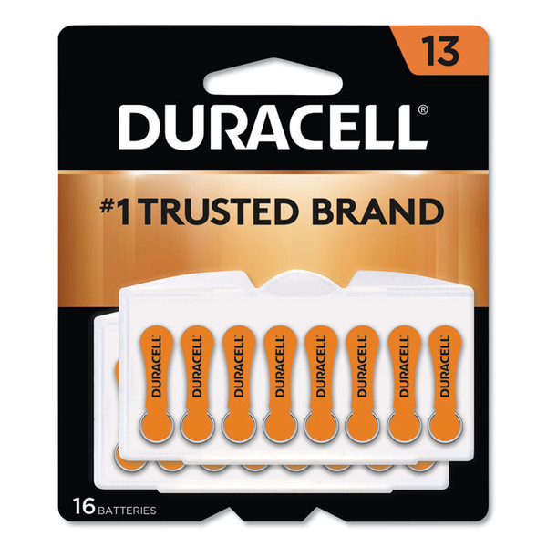 Hearing Aid Battery, #13, 16/Pack [SKU: DURDA13B16ZM09]