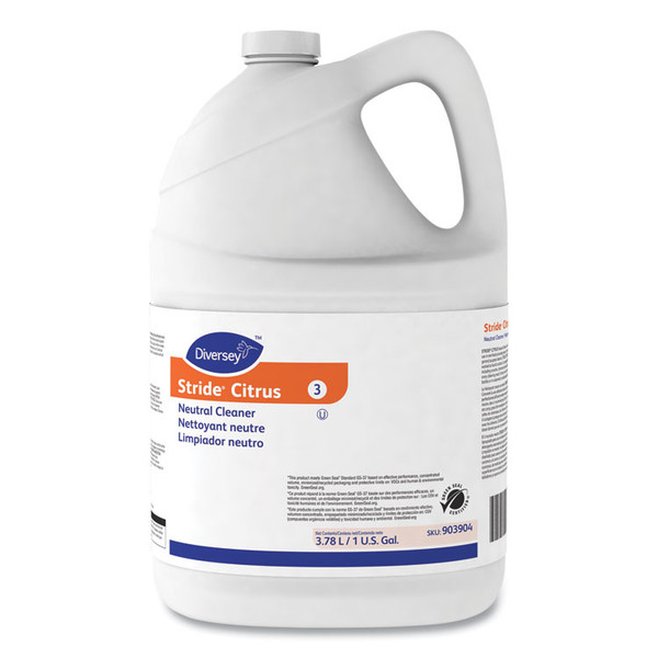Stride Neutral Cleaner, Citrus, 1 gal, 4 Bottles/Carton [SKU: DVO903904]