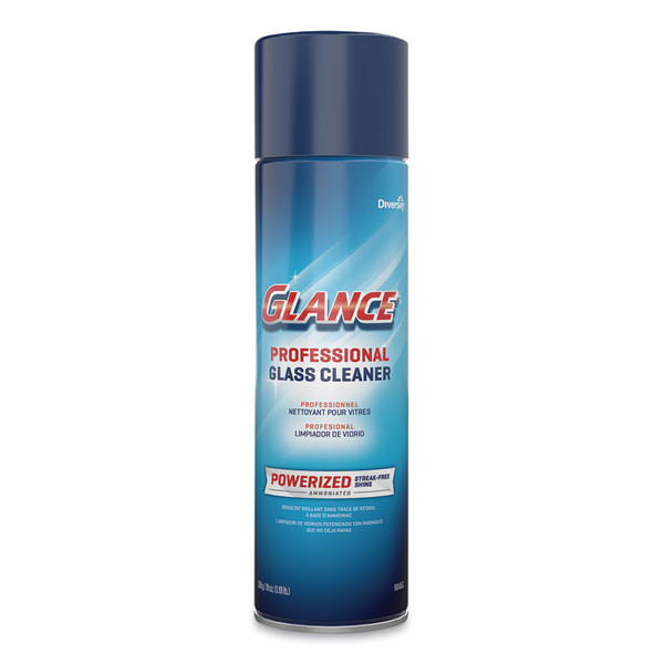 Glance Powerized Glass and Surface Cleaner, Ammonia Scent, 19 oz Aerosol Spray, 12/Carton [SKU: DVO904553]