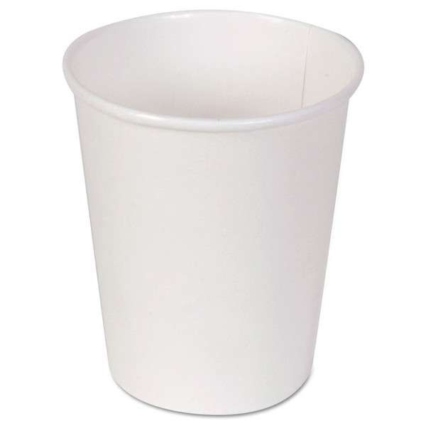 Paper Hot Cups, 10 oz, White, 50/Sleeve, 20 Sleeves/Carton [SKU: DXE2340W]