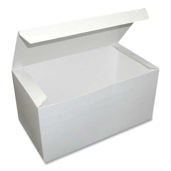 Tuck-Top One-Piece Paperboard Take-Out Box, 9 x 5 x 3, White, Paper, 250/Carton [SKU: DXE330PLN]