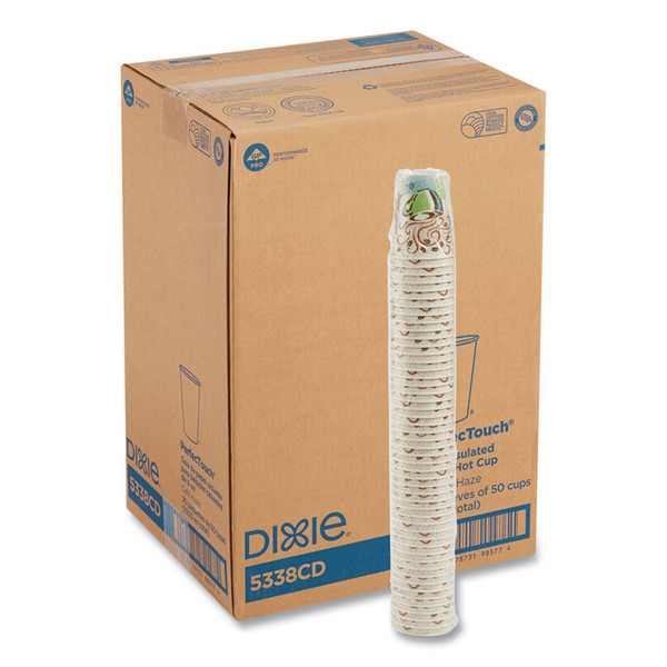 PerfecTouch Paper Hot Cups, 8 oz, Coffee Haze Design, 50/Sleeve, 20 Sleeves/Carton [SKU: DXE5338CD]