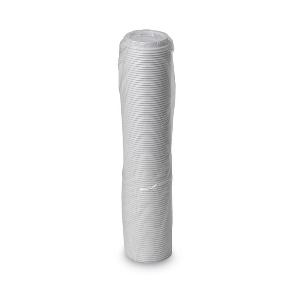 Dome Drink-Thru Lids, Fits 10 oz to 20 oz Dixie Paper Hot Cups, White, 100/Pack [SKU: DXED9542PK]