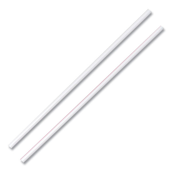 Unwrapped Hollow Stir-Straws, 5.5", Plastic, White/Red, 1,000/Box [SKU: DXEHS5CCXX]