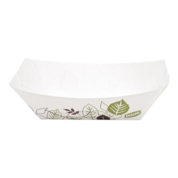 Kant Leek Polycoated Paper Food Tray, 0.5 lb Capacity, 5.3 x 3.75 x 1.4, Pathways, 1,000/Carton [SKU: DXEKL50PATH]