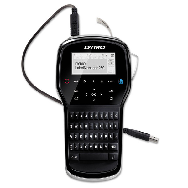LabelManager 280 Label Maker, 0.6"/s Print Speed, 4 x 2.3 x 7.9 [SKU: DYM1815990]