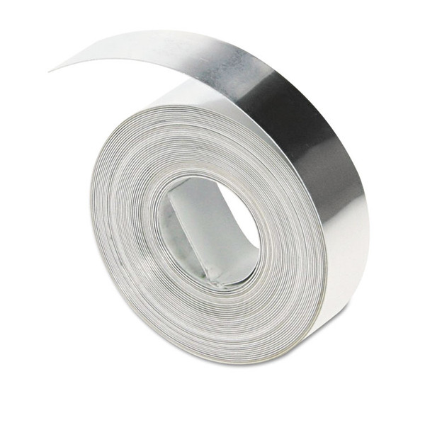 Rhino Metal Label Non-Adhesive Tape, 0.5" x 16 ft, Aluminum [SKU: DYM31000]