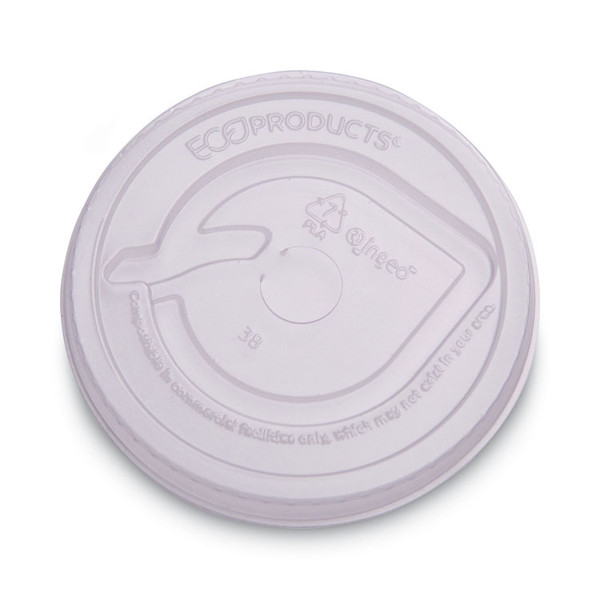 GreenStripe Renewable and Compost Cold Cup Flat Lids, Fits 9 oz to 24 oz Cups, Clear, 100/Pack, 10 Packs/Carton [SKU: ECOEPFLCC]