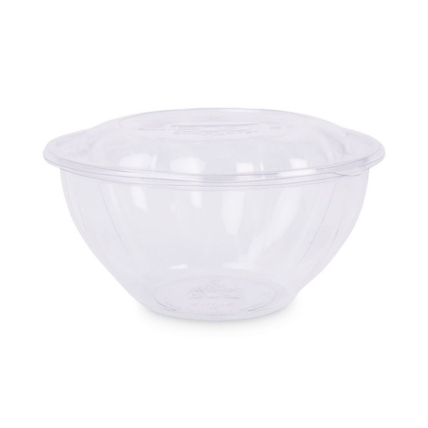 Renewable and Compostable Salad Bowls with Lids, 32 oz, Clear, Plastic, 50/Pack, 3 Packs/Carton [SKU: ECOEPSB32]