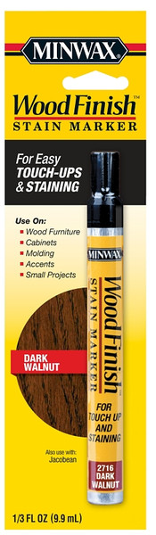 Minwax Wood Finish 63487000 Stain Marker, Dark Walnut, Liquid, 0.33 oz [SKU: ORG6998488]