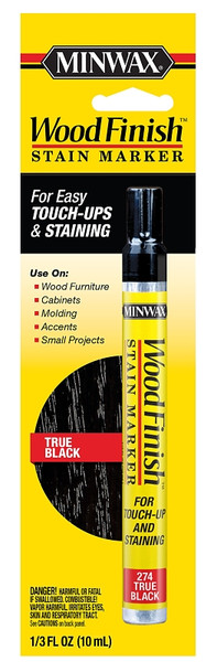 Minwax Wood Finish 635200000 Stain Marker, True Black, 0.33 oz [SKU: ORG7450786]