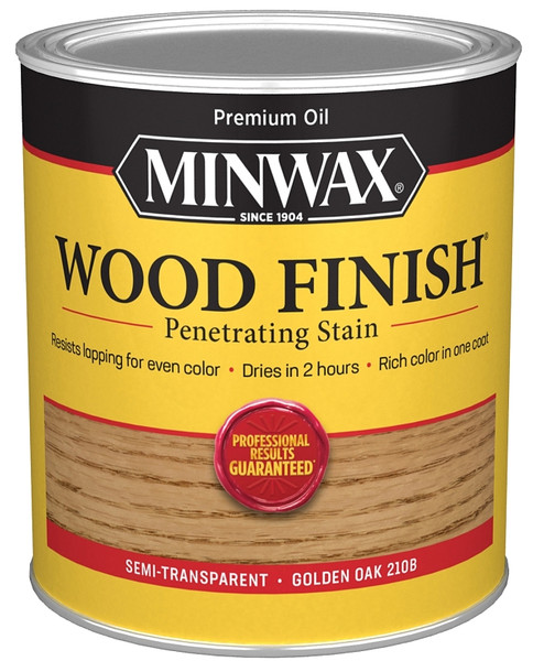 Minwax Wood Finish 70001444 Wood Stain, Golden Oak, Liquid, 1 qt, Can [SKU: ORG8965022]