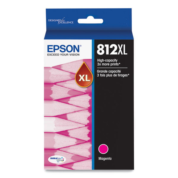 T812XL320-S (T812XL) DURABrite Ultra High-Yield Ink, 1,100 Page-Yield, Magenta [SKU: EPST812XL320S]