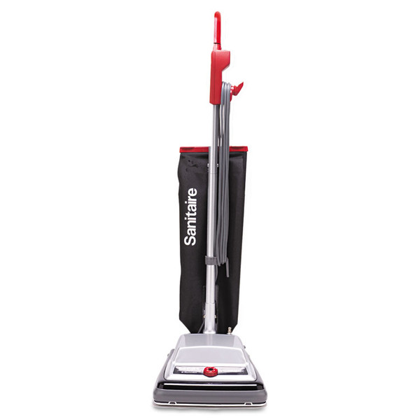 TRADITION QuietClean Upright Vacuum SC889A, 12" Cleaning Path, Gray/Red/Black [SKU: EURSC889B]