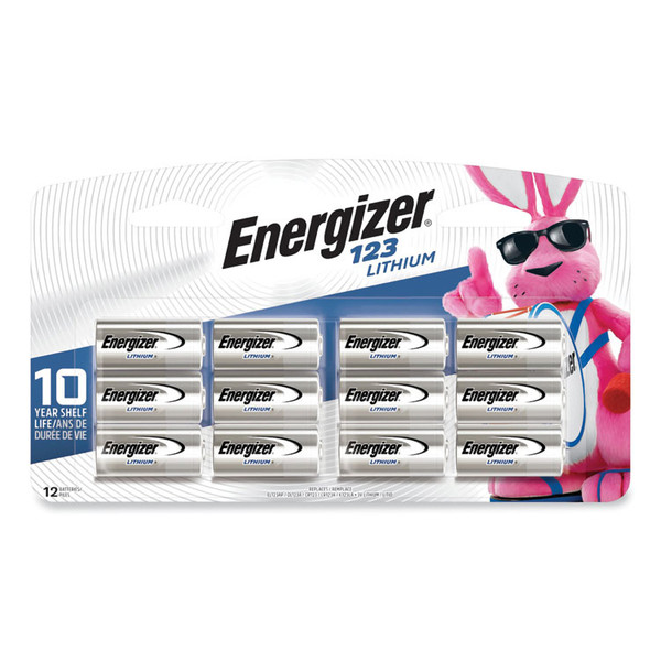 123 Lithium Photo Battery, 3 V, 12/Pack [SKU: EVEEL123BP12]