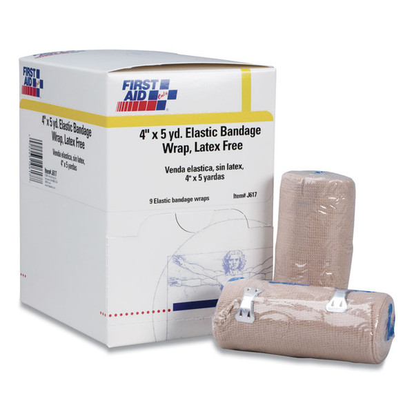 Reusable Elastic Bandage Wrap, 4" x 15 ft, 9/Box [SKU: FAO5903]
