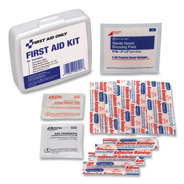 First Aid On the Go Kit, Mini, 13 Pieces, Plastic Case [SKU: FAO90101]
