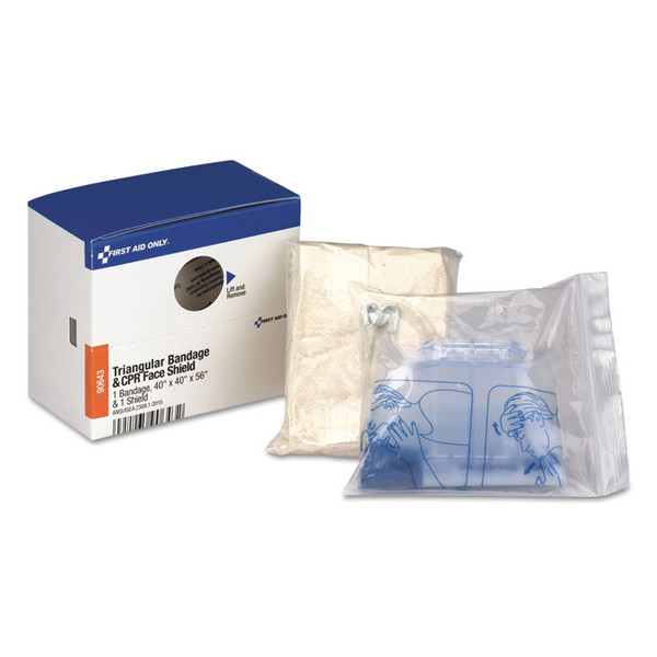 Triangular Sling/Bandage and CPR Mask, 2 Pieces [SKU: FAO90643]
