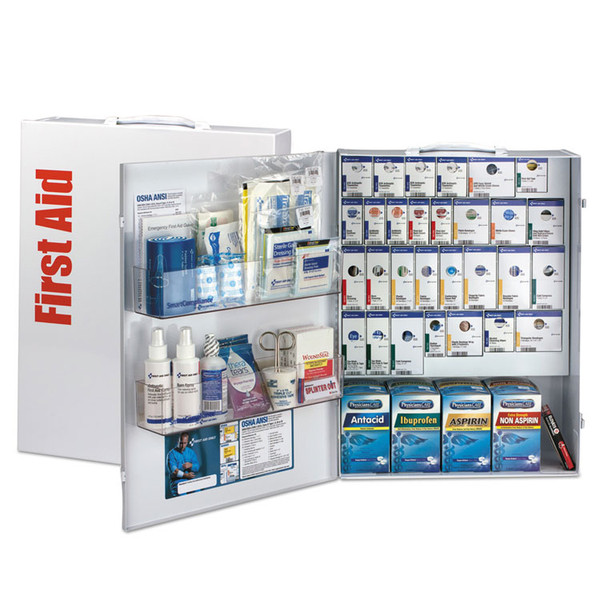 ANSI 2015 SmartCompliance General Business First Aid Kit for 150 People, 925 Pieces, Metal Case [SKU: FAO90732021]