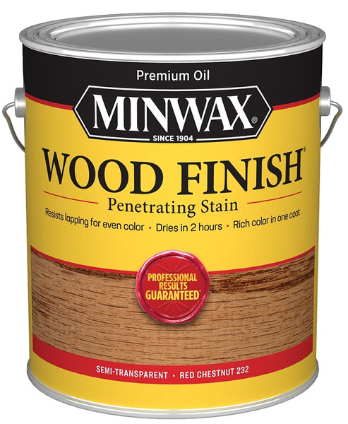 Minwax Wood Finish 710460000 Wood Stain, Red Chestnut, Liquid, 1 gal, Can [SKU: ORG1032184]