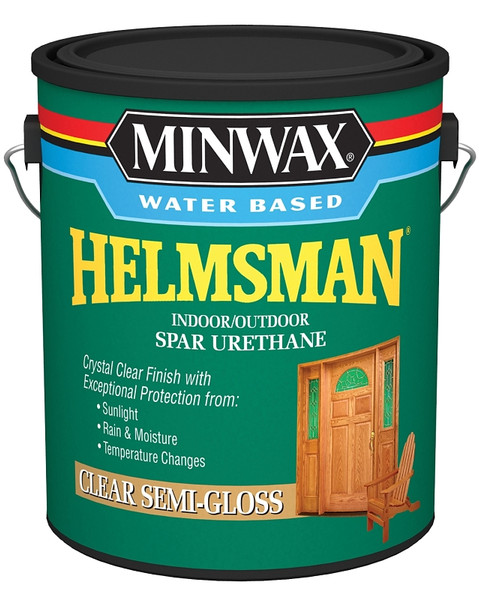 Minwax Helmsman 710510000 Spar Urethane Paint, Semi-Gloss, Liquid, Crystal Clear, 1 gal, Can [SKU: ORG8196370]