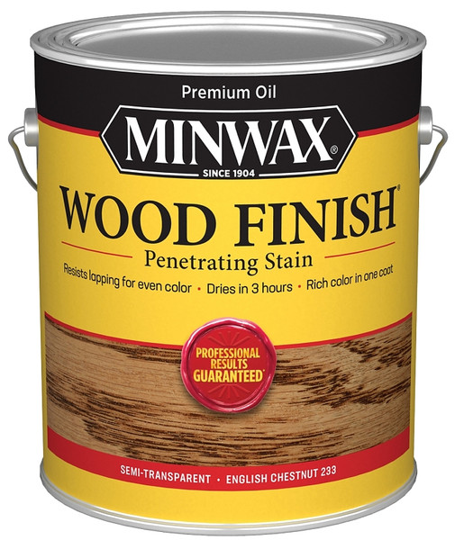 Minwax Wood Finish 710870000 Wood Stain, English Chestnut, Liquid, 1 gal, Can [SKU: ORG5063508]