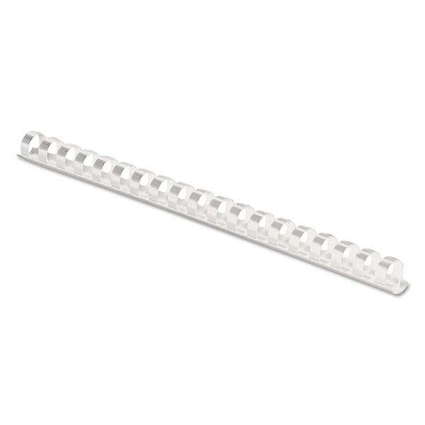 Plastic Comb Bindings, 3/8" Diameter, 55 Sheet Capacity, White, 100/Pack [SKU: FEL52371]