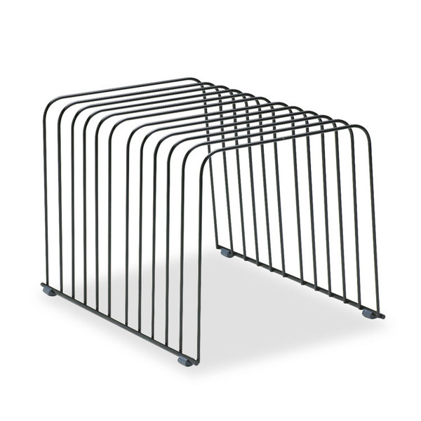 Wire Desktop Organizer, 11 Sections, Letter to Legal Size Files, 9" x 11.38" x 8", Black [SKU: FEL72112]