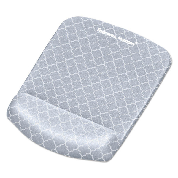 PlushTouch Mouse Pad with Wrist Rest, 7.25 x 9.37, Lattice Design [SKU: FEL9549701]
