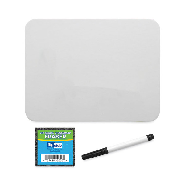 Magnetic Dry Erase Board Set, 12 x 9, White, Black Markers, 12/Pack [SKU: FLP21004]