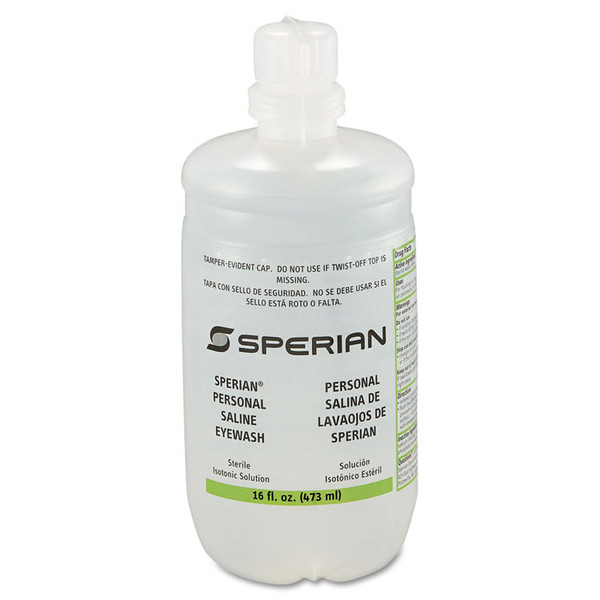 Saline Personal Eyewash Bottles, 16 oz Bottle, 12/Carton [SKU: FND320004540CT]