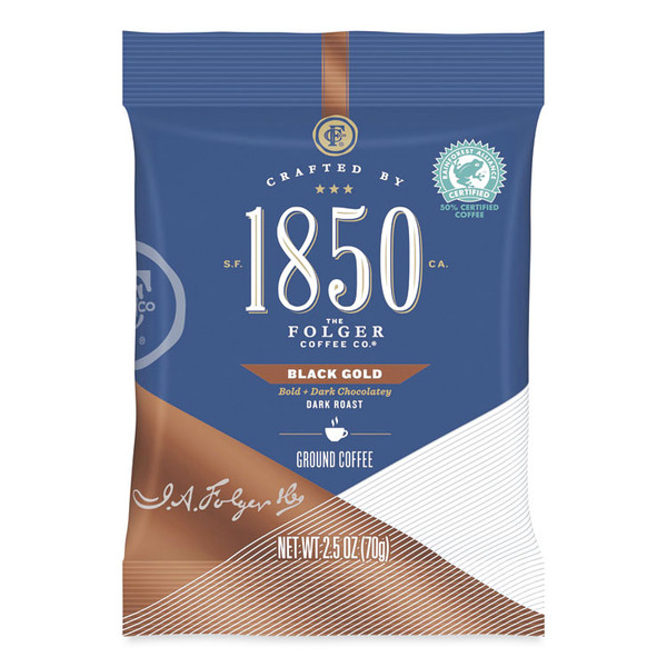 Coffee Fraction Packs, Black Gold, Dark Roast, 2.5 oz Pack, 24 Packs/Carton [SKU: FOL21512]