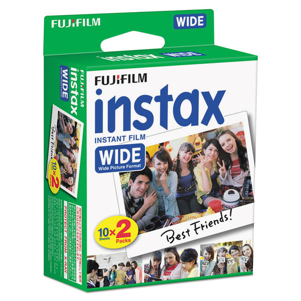 Instax Wide Film Twin Pack, 800 ASA, 20-Exposure Roll [SKU: FUJ16468498]
