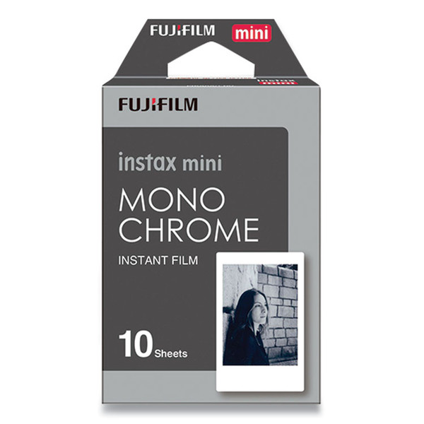 Monochrome Instax Film, Black and White, 10 Sheets [SKU: FUJ600017161]