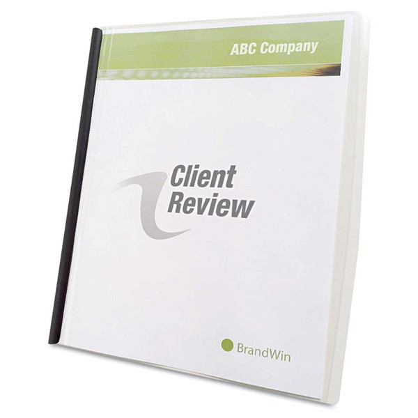 Slide 'n Bind Report Cover, Swing Clip, 8.5 x 11, Frosted/Clear, 10/Pack [SKU: GBC67504]