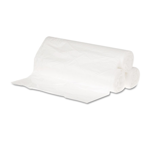 High Density Can Liners, 10 gal, 6 microns, 24" x 23", Natural, 50 Bags/Roll, 20 Rolls/Carton [SKU: GEN242306]
